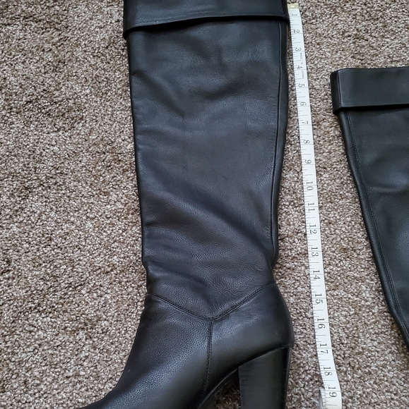 VS Black Upper Leather Over the Knee Boots - Picture 2 of 6